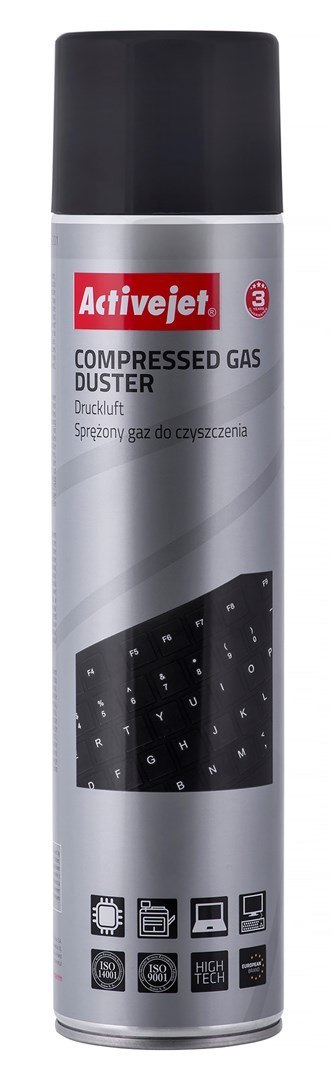 Activejet AOC-201 Sprężone powietrze (600 ml) Powietrze w sprayu do czyszczenia, łatwo czyści trudno dostępne miejsca. Activejet AOC-201 Sprężone powietrze (600 ml) Powietrze w sprayu do czyszczenia, łatwo czyści trudno dostępne miejsca.