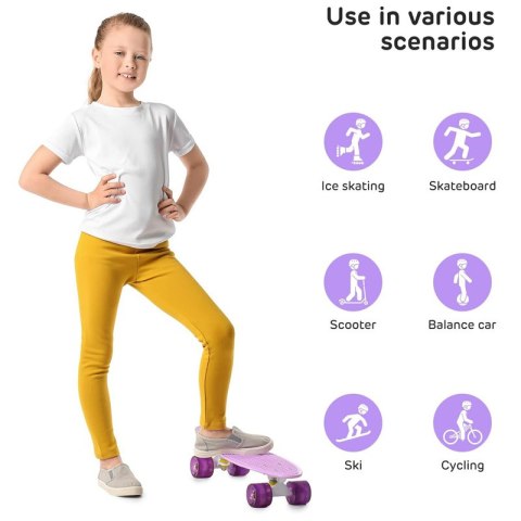 Kask i ochraniacze dla dzieci - Fioletowy - Zestaw 7w1 na rower, rolki, deskorolkę Kask i ochraniacze dla dzieci - Fioletowy - Zestaw 7w1 na rower, rolki, deskorolkę